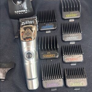 X-Ergo Silver Men's Hair Clipper with Guide Combs